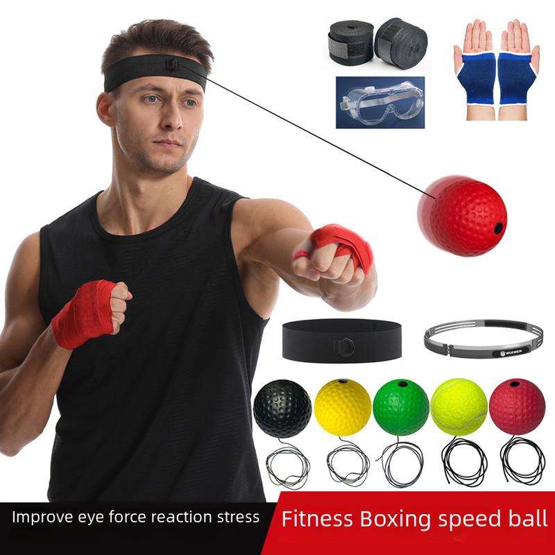 Head-Mounted Boxing Reaction Ball Decompression Vent Ball Magic Speed Ball Adult and Children Training Fitness Entertainment Home