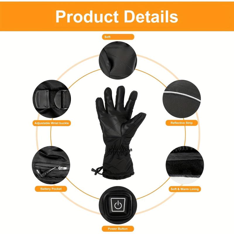 Heated Fishing Gloves, Touch Screen Heated Gloves, Outdoor Sports Gloves for Fishing, Cycling, Skiing, Hiking, Hunting