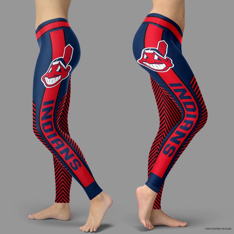 Cleveland Team High Waist Leggings All Over Printed,Legging Yoga Pants Gym Training Size S-5XL For Women