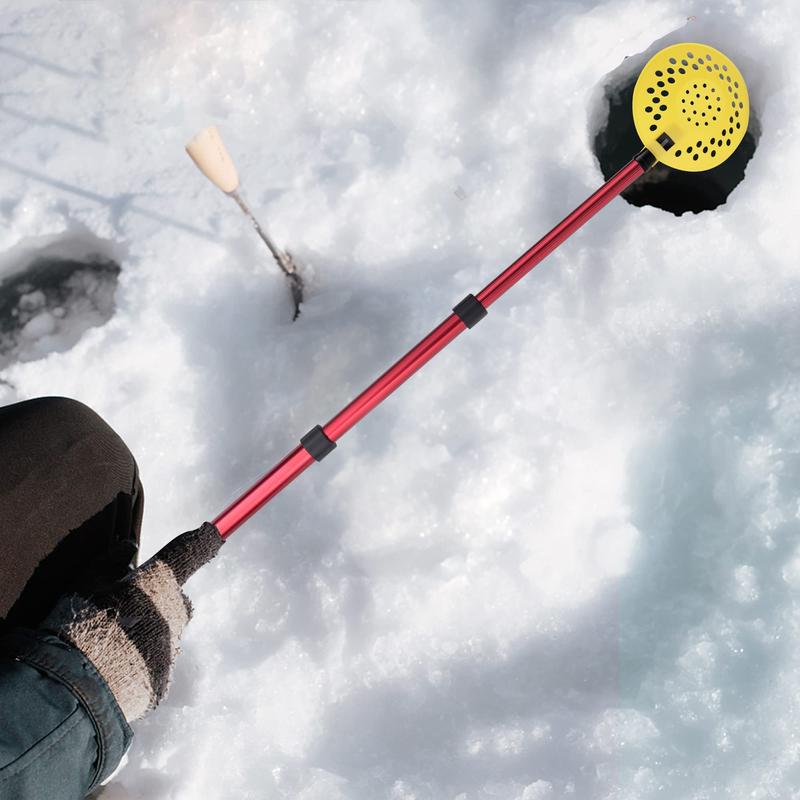 Adjustable Ice Fishing Skimmer Scoop - Winter Ice Fishing Scooper with Long Handle - Ice Fishing Gear for Scooping Ice While Fishing