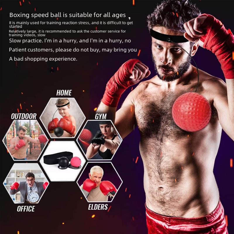 Head-Mounted Boxing Reaction Ball Decompression Vent Ball Magic Speed Ball Adult and Children Training Fitness Entertainment Home