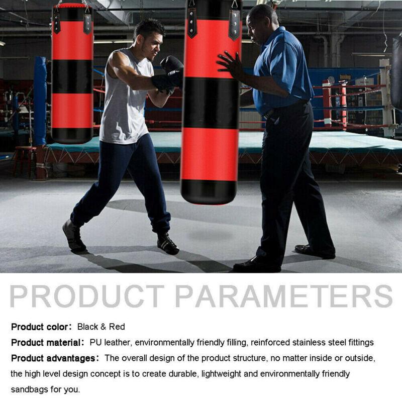 Hanging Punching Bag for Adults - Oxford Boxing Bag Set with Unfilled Punching Bag, Boxing Gloves & Hand Wraps - Versatile Boxing Training Equipment for Kick Boxing Karate & More