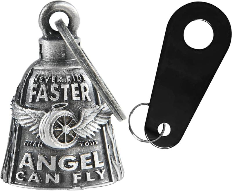 Bell for Bikers Women Men W Hanger, Biker Bell for Riders, Good Luck Riding Bell  Accessories