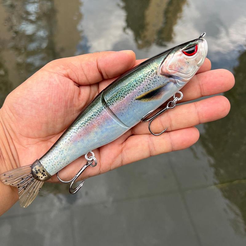 Artificial Fishing Lure, Multi Jointed Swimbait with Hook, Lifelike Fishing Lure, Fishing Tackle, Outdoor Fishing Accessories