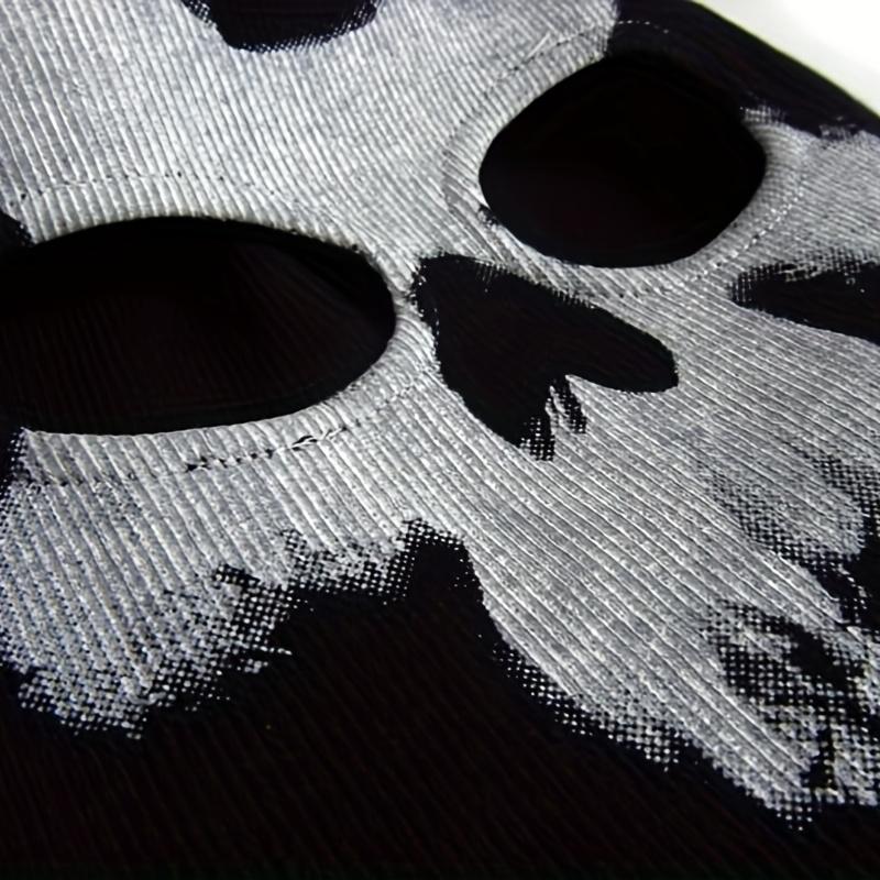 1pc Ghost Skull Balaclava Face Mask - Ultimate Windproof, UV, Sun, and Dust Protection for Outdoor Sports and Halloween Costumes - Ideal for Cycling, Motorcycle Riding, Tactical Activities, and Cold Weather Conditions