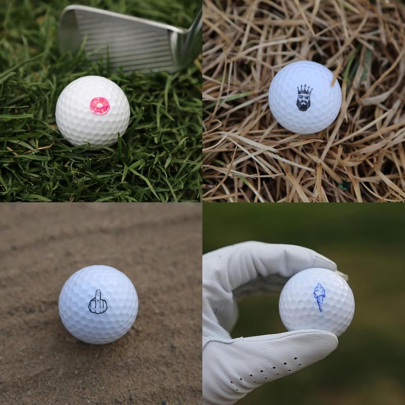 ZEETY Golf Ball Stamp, Golf Ball Stamper, Reusable Self-Inking Golf Ball Stamp Marker to Identify Golf Balls, Golf Gift Golf Accessories for Men and Women Golfers