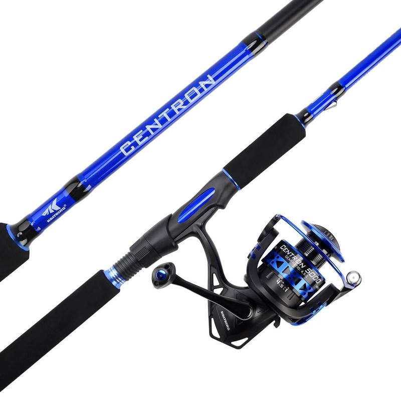 KastKing Centron Fishing Rod and Reel Combo, Spinning Combos, IM6 Graphite 2Pc Blanks, Stainless Steel Guides with Ceramic Rings, Contoured EVA Handles & Fighting Butt