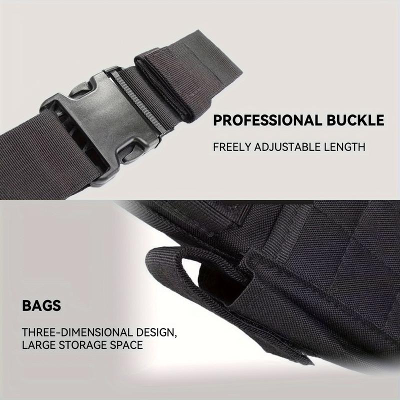 Right-Hand Leg Leather Case, Men's and Women's Thigh Leather Case with Cartridge Bag, Adjustable Leg Safety Belt, Suitable for Outdoor Sports