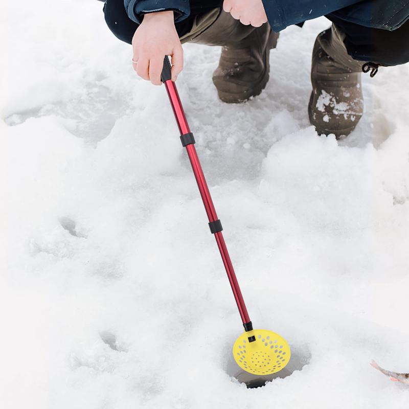 Adjustable Ice Fishing Skimmer Scoop - Winter Ice Fishing Scooper with Long Handle - Ice Fishing Gear for Scooping Ice While Fishing