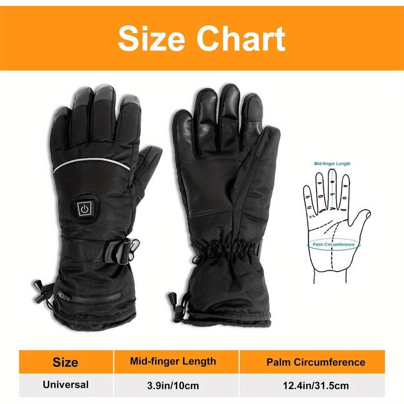 Heated Fishing Gloves, Touch Screen Heated Gloves, Outdoor Sports Gloves for Fishing, Cycling, Skiing, Hiking, Hunting