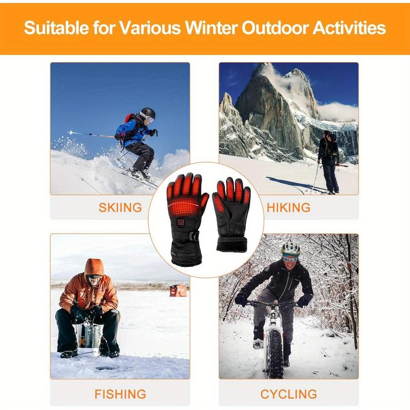 Heated Fishing Gloves, Touch Screen Heated Gloves, Outdoor Sports Gloves for Fishing, Cycling, Skiing, Hiking, Hunting