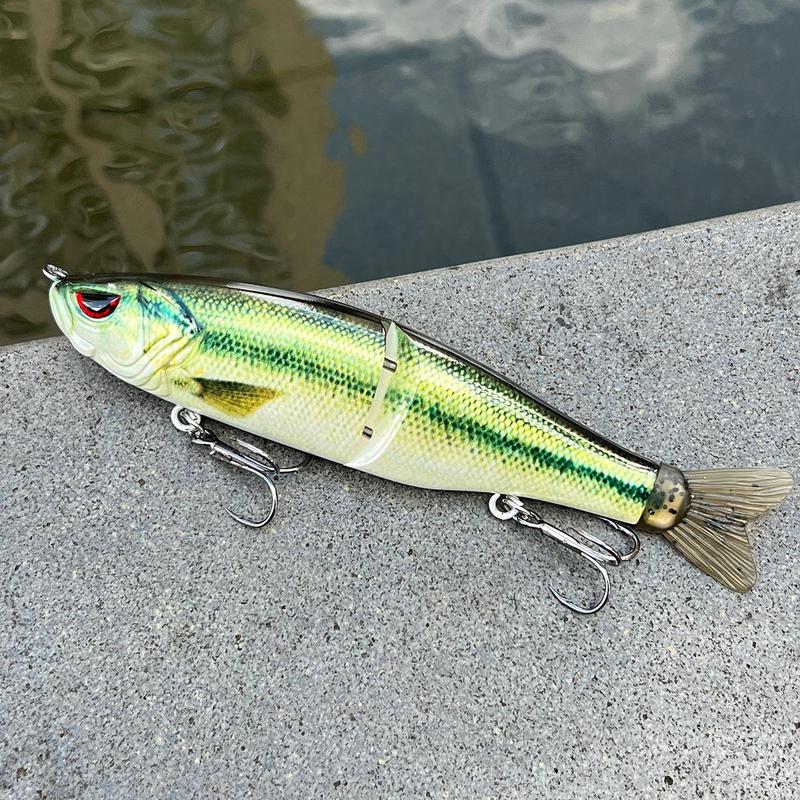 Artificial Fishing Lure, Multi Jointed Swimbait with Hook, Lifelike Fishing Lure, Fishing Tackle, Outdoor Fishing Accessories