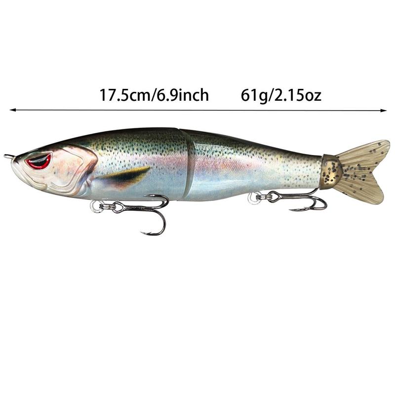 Artificial Fishing Lure, Multi Jointed Swimbait with Hook, Lifelike Fishing Lure, Fishing Tackle, Outdoor Fishing Accessories