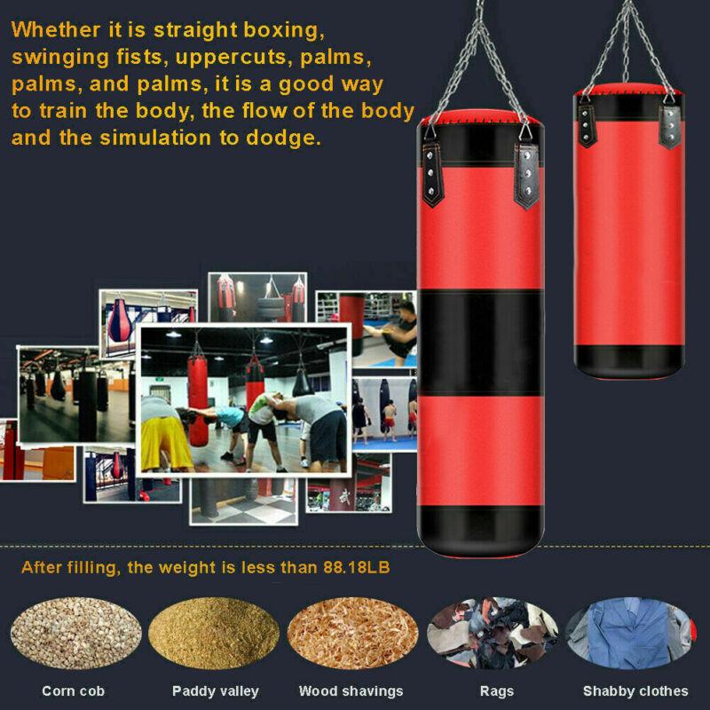 Hanging Punching Bag for Adults - Oxford Boxing Bag Set with Unfilled Punching Bag, Boxing Gloves & Hand Wraps - Versatile Boxing Training Equipment for Kick Boxing Karate & More