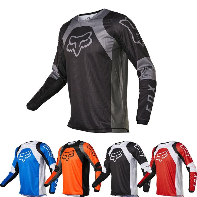 Fox Long Sleeve Racing T-Shirt Men's Outdoor Sports Long Sleeve Crew Neck T-Shirt, Hot Casual Fashion for Mens Short Sleeve Shirts, Jersey Men