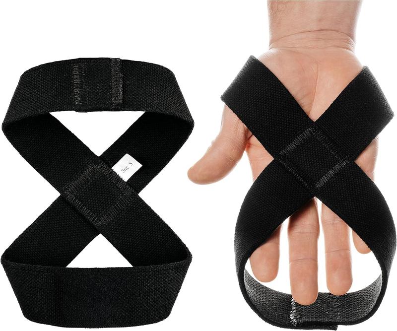 Figure 8 Lifting Wrist Straps for Weightlifting - Hand Straps for Powerlifting, Weight Lifting Wraps, building Functional Cross  Deadlift Gym Bar