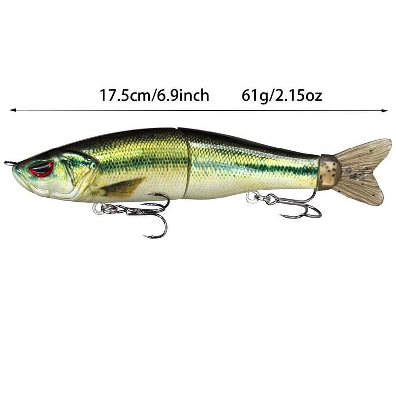 Artificial Fishing Lure, Multi Jointed Swimbait with Hook, Lifelike Fishing Lure, Fishing Tackle, Outdoor Fishing Accessories