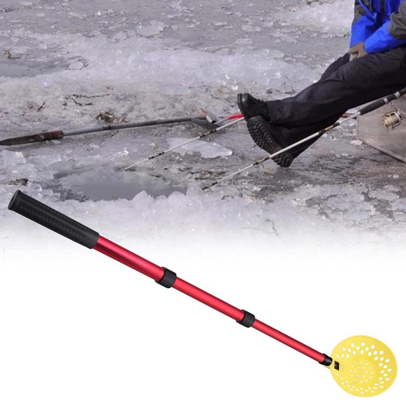 Adjustable Ice Fishing Skimmer Scoop - Winter Ice Fishing Scooper with Long Handle - Ice Fishing Gear for Scooping Ice While Fishing