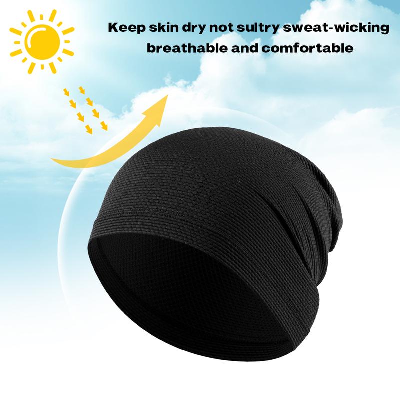 3PCS Skull Cap Fashion Beanie Hat Breathable Cooling Sweat Absorbing Sports Caps for Running Cycling Travel Camping Outdoor Sports