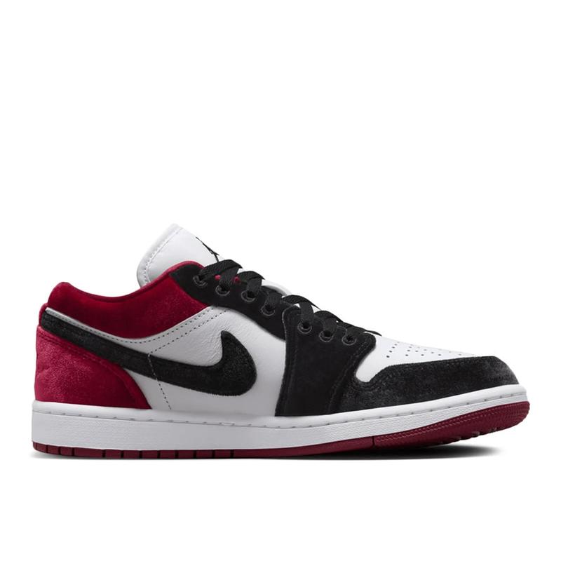 Women's Jordan 1 Low SE Black Black-White-Team Red (FZ3242 001)