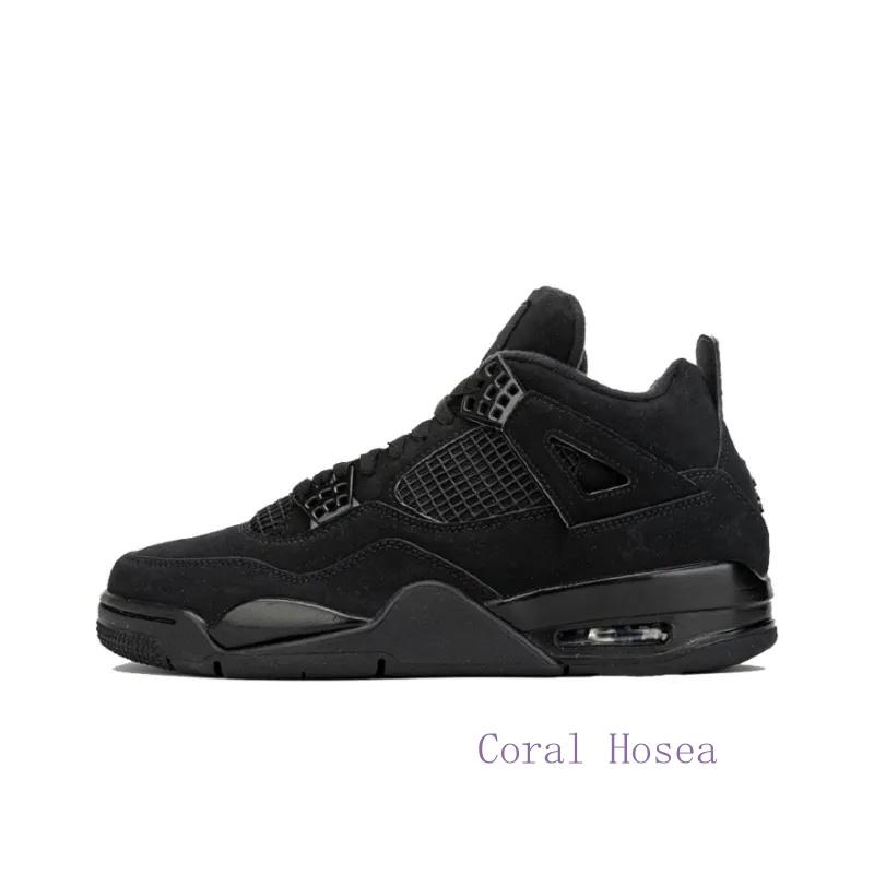 Jordan 4 popular black cat fashion trend retro casual shoes, anti slip, wear-resistant, shock-absorbing, versatile basketball sports shoes Hot Selling