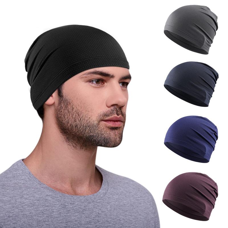 3PCS Skull Cap Fashion Beanie Hat Breathable Cooling Sweat Absorbing Sports Caps for Running Cycling Travel Camping Outdoor Sports