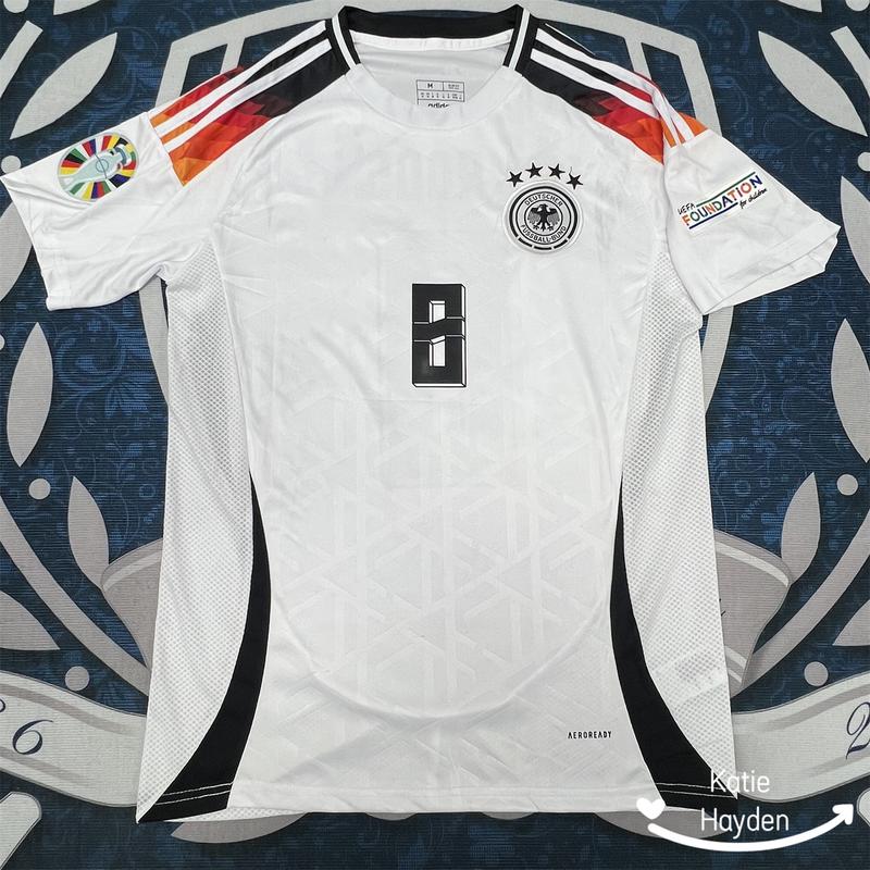 Euro 2024 Germany Home White Short Sleeve No.8 Kroos Soccer Jersey