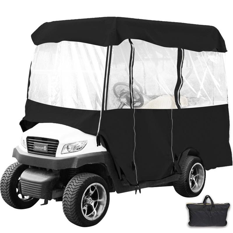 4 Passenger Golf Cart Cover Driving Enclosure Waterproof Person Roll-up Door