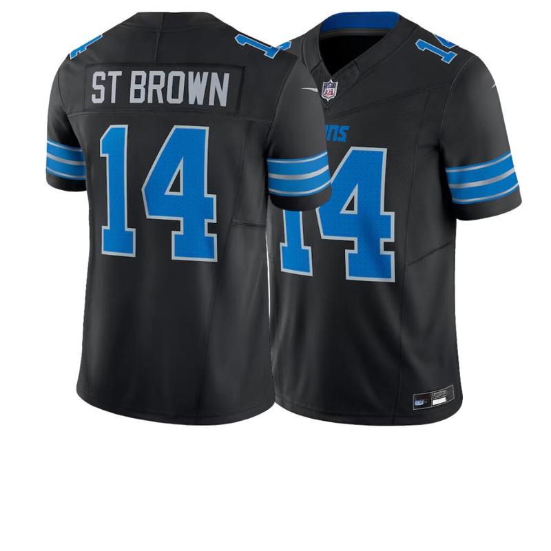 Men's S.T Brownn Black Detroitt Lionss Limited Jersey, Football fan gear, NFLL player jerseys Full Size S - 5XL