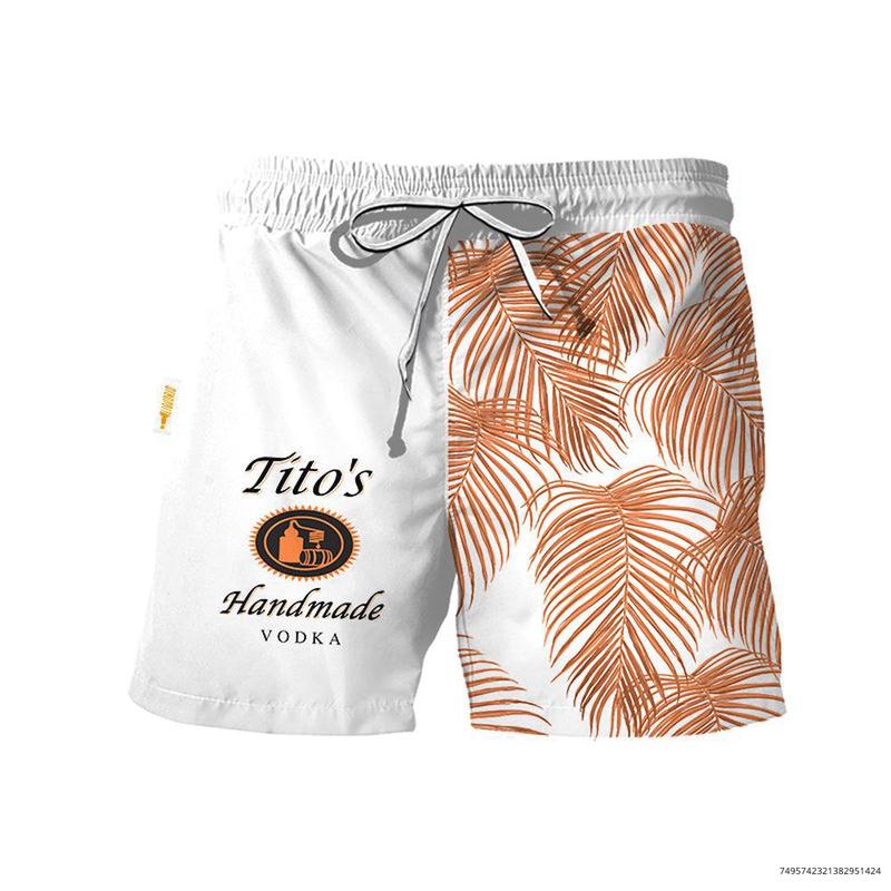 Tito's Tropical Fern Swim Trunks, Hawaiian Short3D For Men