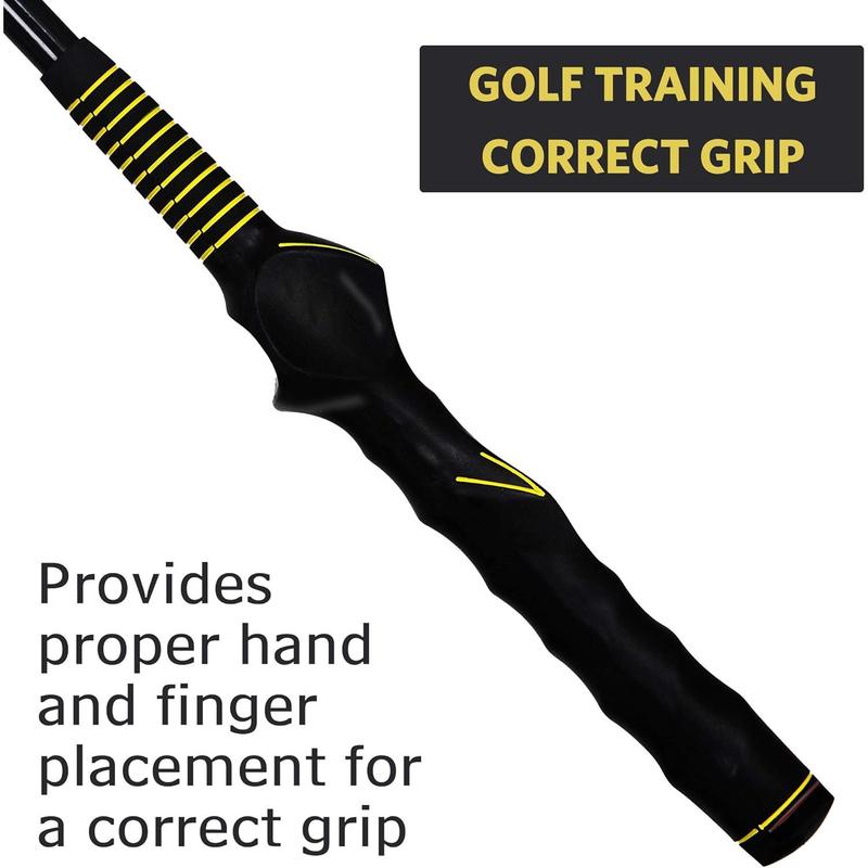 Golf Swing Trainer Aid - Golf Training aid with Golf Grip Trainer Golf Training Equipment Power Flex Golf Swing Training aid for Strength,Balance, and Tempo Golf Swing Speed Trainer