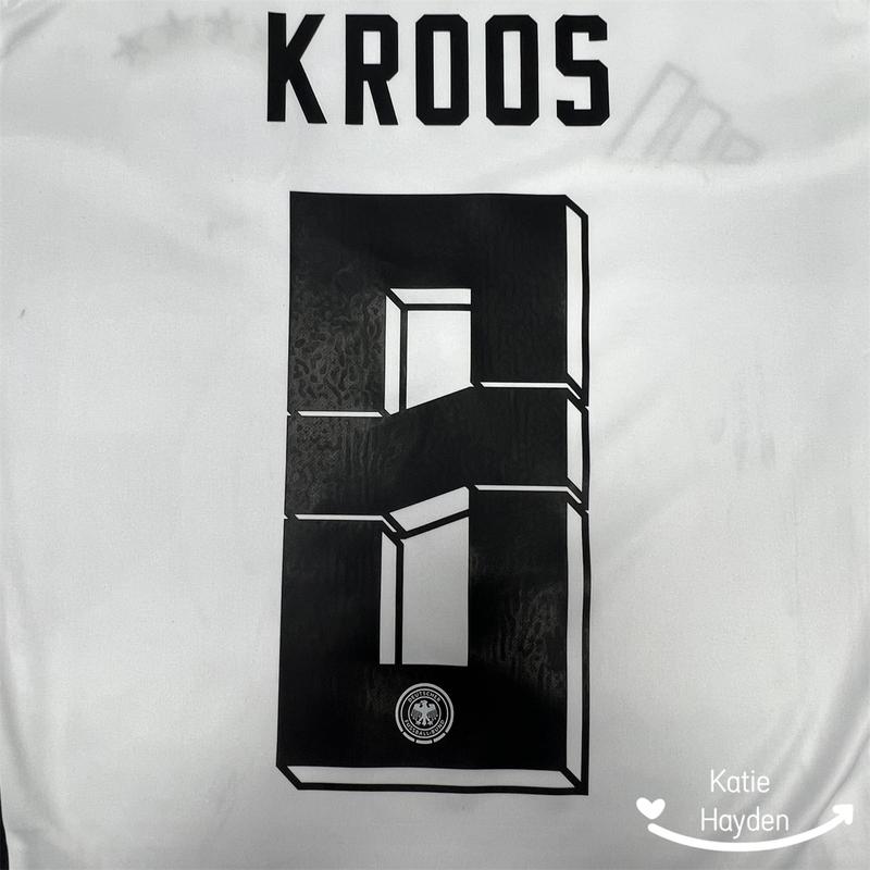 Euro 2024 Germany Home White Short Sleeve No.8 Kroos Soccer Jersey