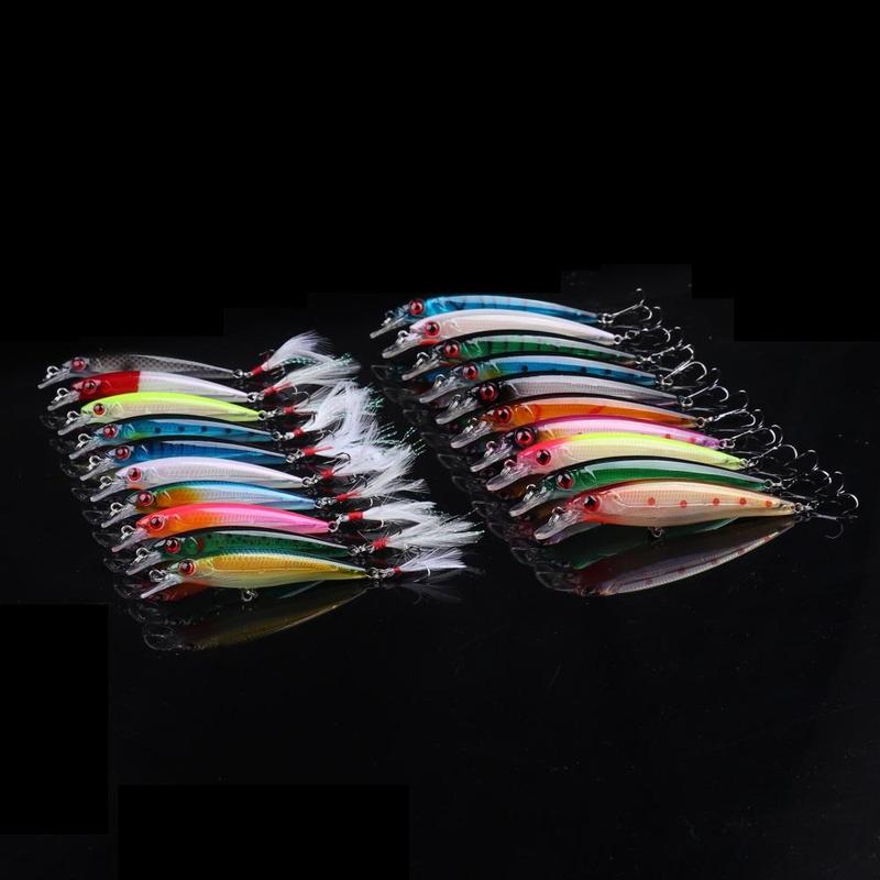 Laser Mimic Fishing Lure (20pcs), Artificial Fishing Bait with Hook, Simulated Fake Fishing Lure, Fishing Gadgets, Outdoor Fishing Accessories for Fishing Enthusiasts