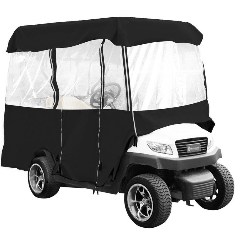 4 Passenger Golf Cart Cover Driving Enclosure Waterproof Person Roll-up Door