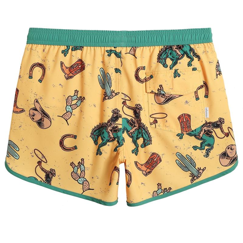 4.5 Inch Inseam Vintage Stretch Desert Cowboy Swim Trunks