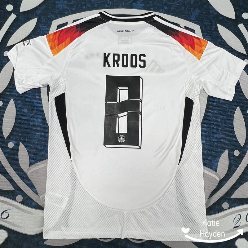 Euro 2024 Germany Home White Short Sleeve No.8 Kroos Soccer Jersey