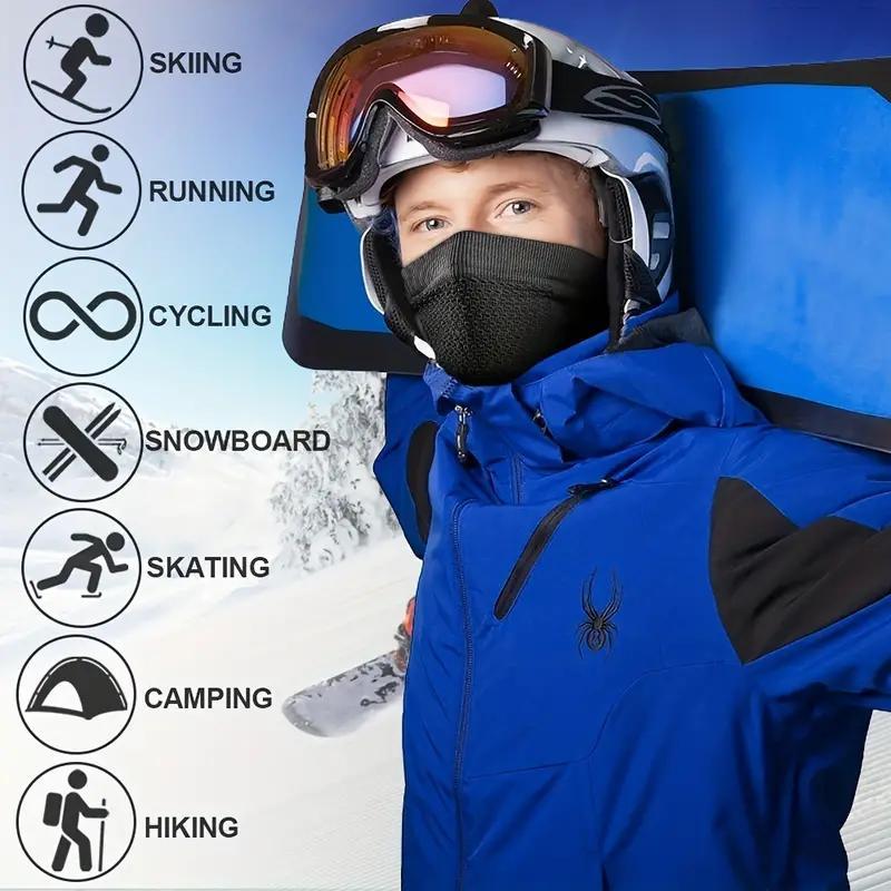 Breathable Comfortable Face Mask, Winter Warm Knitted Face Mask, Outdoor Sports Face Cover for Skiing, Cycling, Hiking, Running