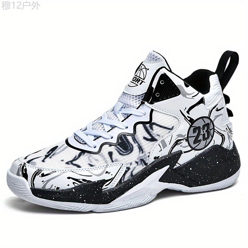 Durable High Top Comfortable Fashion Youth Basketball Shoes - Non Slip Sneakers For Outdoor Activities