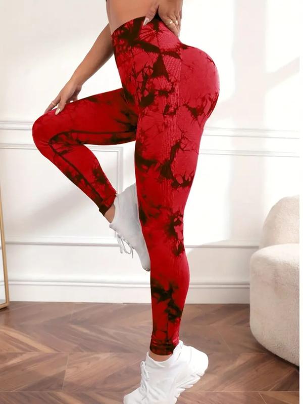 2 Pack Tie Dye High Waisted Workout Leggings for Women, Rear Lifting Tummy Control Yoga Gym Athletic Pants high waist squat proof compression tights