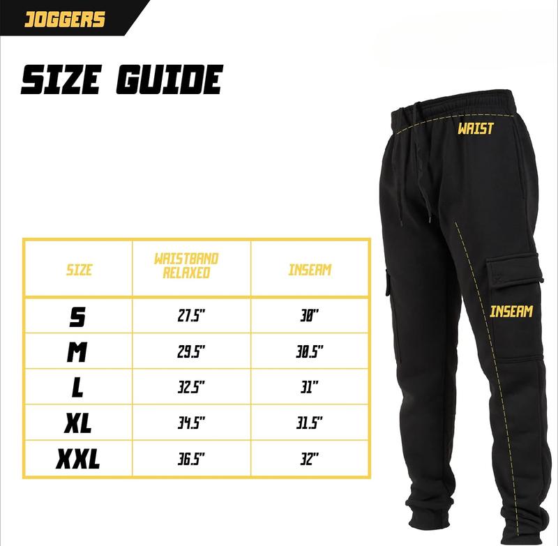 Performance 3 Pack Mens Sweatpants, Fleece Cargo Joggers for Men with Pockets