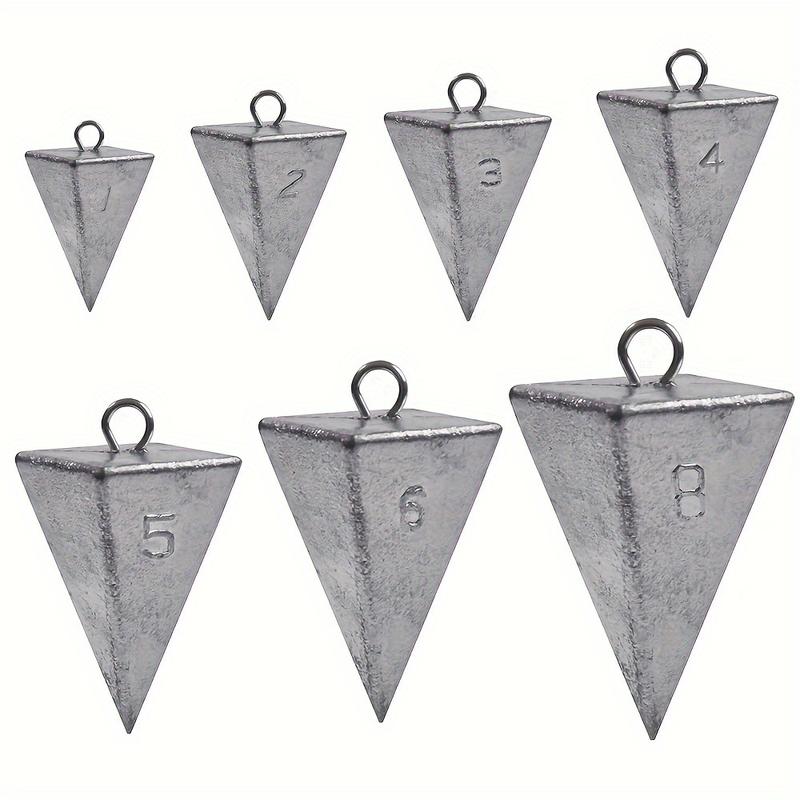 6 10pcs Lead Fishing Weight Sinker Pyramid Sinkers for Ocean Surf Fishing Gear Catfish Tackle 1oz 2oz 3oz 4oz 5oz 6oz 8oz Saltwater Freshwater