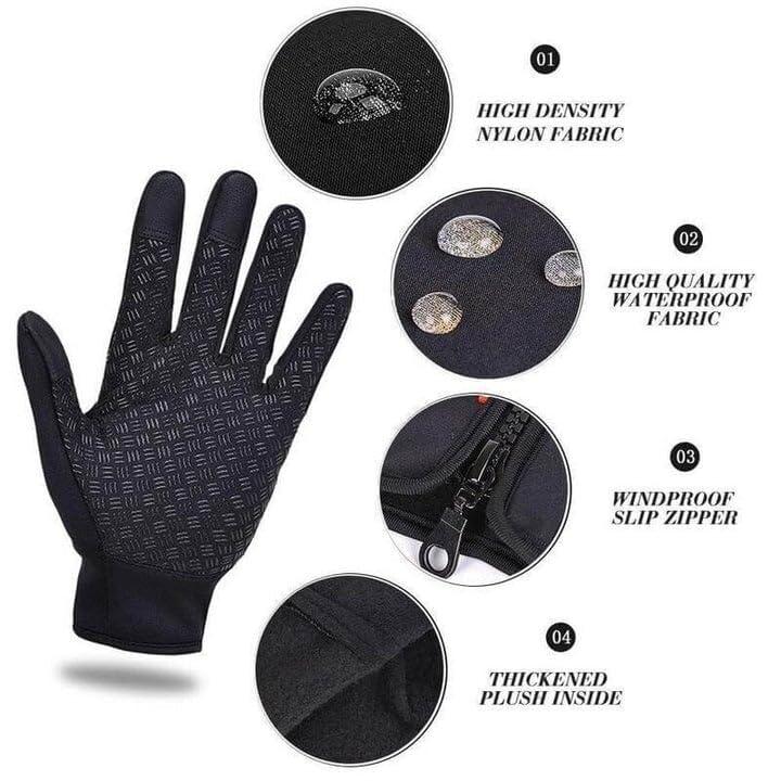 Unisex Winter Touch Screen Gloves Stay Warm in Cold Weather Cycling, Driving, Riding Telefingers Thermal Windproof Gloves with Non-Slip Silicone Gel