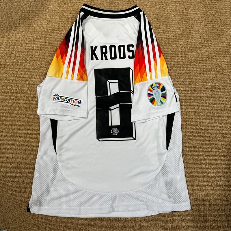 Euro 2024 Germany Home No.8 Kroos Short sleeve breathable loose jersey Children's and adult versions