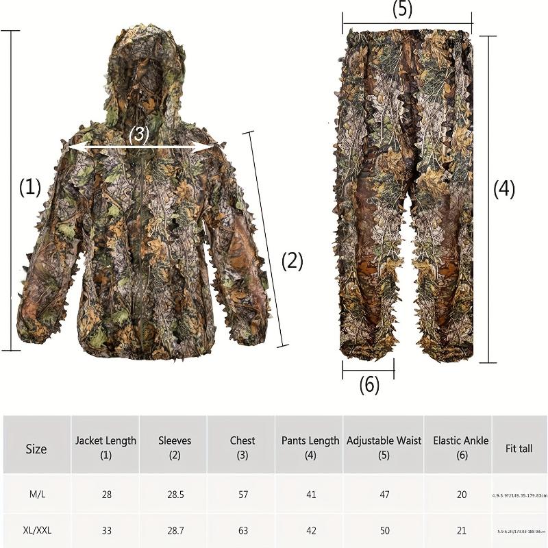 Lightweight Camouflage Hunting Suit With Hood - Stay Hidden And Comfortable During Your Hunt