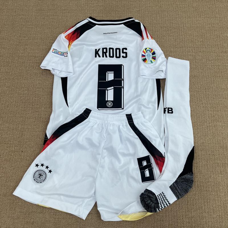 Euro 2024 Germany Home No.8 Kroos Short sleeve breathable loose jersey Children's and adult versions