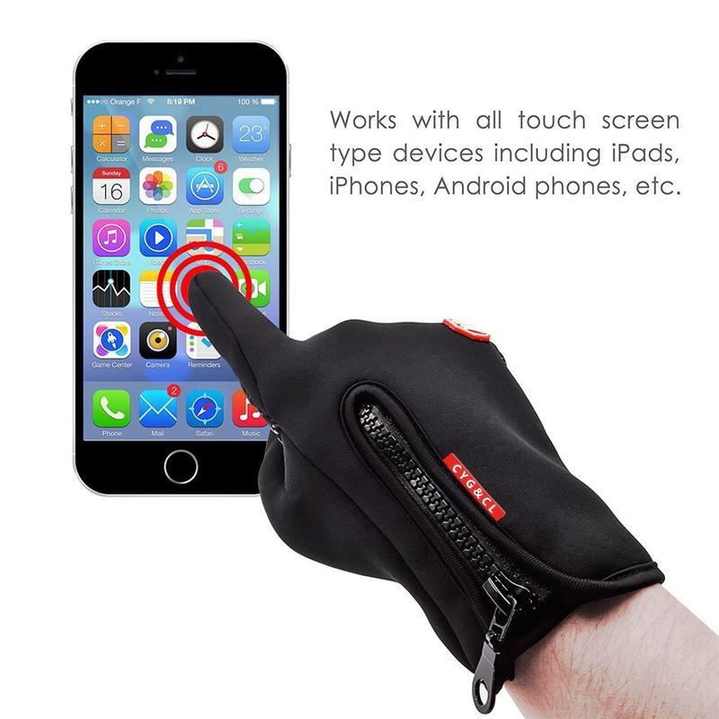 Unisex Winter Touch Screen Gloves Stay Warm in Cold Weather Cycling, Driving, Riding Telefingers Thermal Windproof Gloves with Non-Slip Silicone Gel