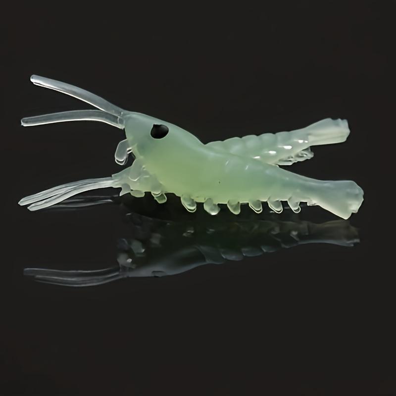 Glow in The Dark Shrimp Lure, 50pcs set Night Fishing Soft Lure, Professional Simulated Fishing Lure, Outdoor Fishing Supplies