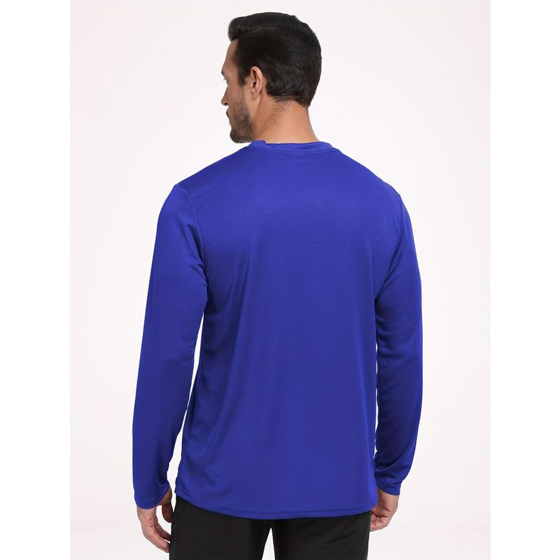 6 Pack Men's Quick Dry Long Sleeve Shirts - Moisture Wicking, Sun Protection UV UPF SPF 50+ Performance Fabric - For Outdoor Activities & Sports - Ideal Gift for Hikers & Runners