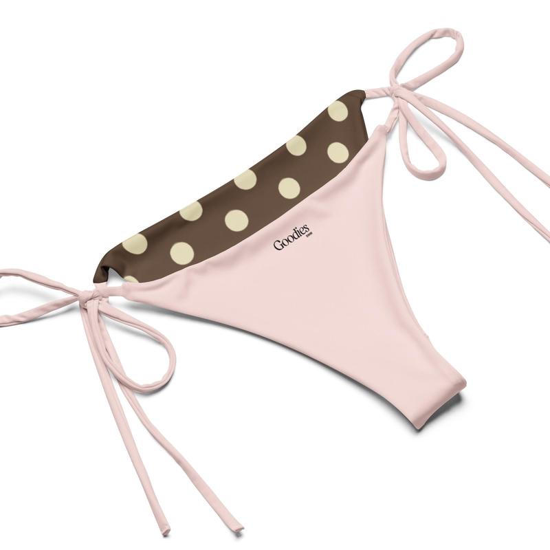 Strawberry Cacao Brown Polka Dot Triangle Bikini