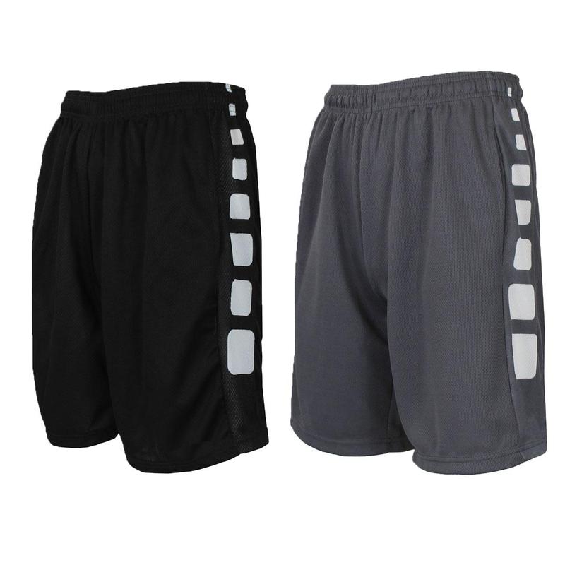 Men's 2 Pack Moisture Wicking Performance Mesh Shorts With Side Design